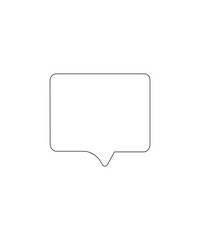 speech bubble icon with thin stroke