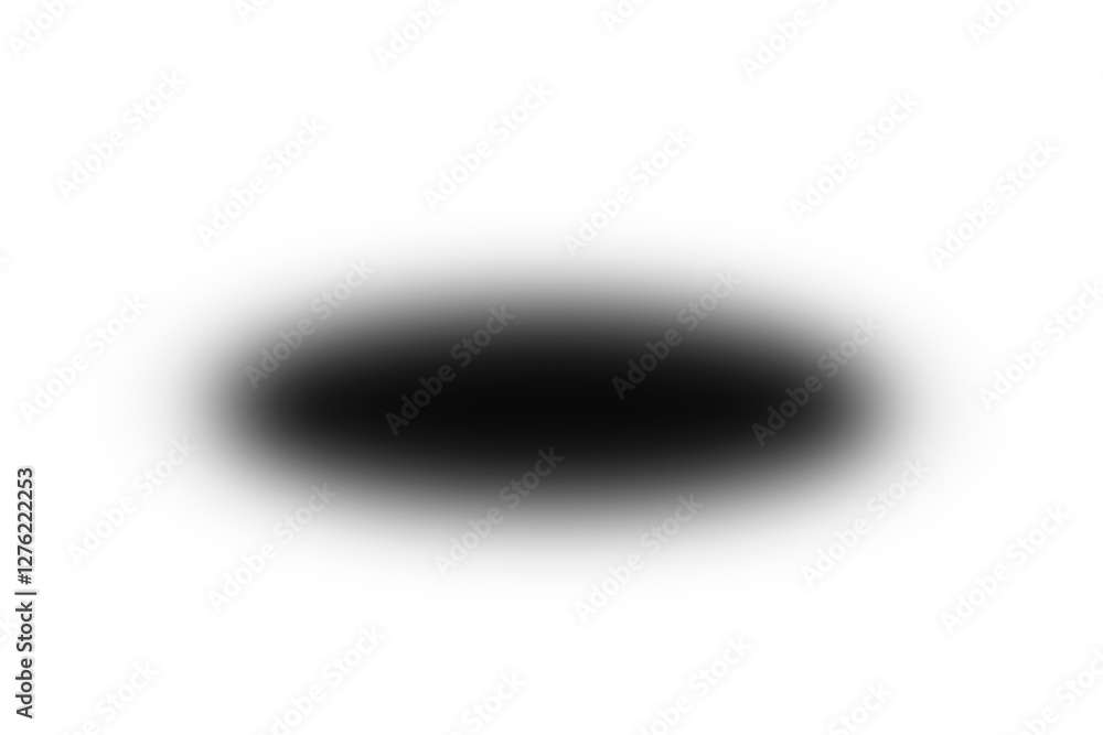 Poster Black shadow overlay effect isolated on transparent background. blurred round shadow. black gradient shadow for design, poster, card, decoration. blur shadow for graphic design elements