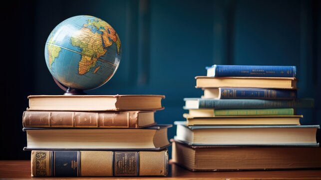 close books globe