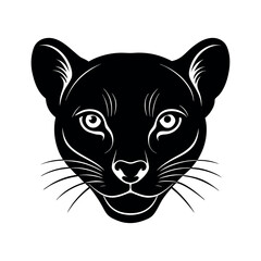 Stylish Fossa Head Silhouette Vector Elements