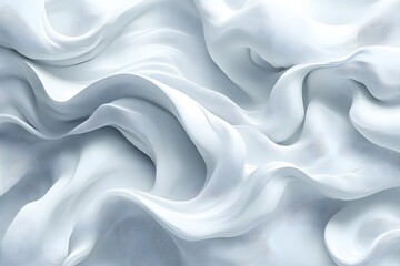 Obraz premium Abstract Fluid Motion Design Featuring Elegant Flowing White Textures for Modern Art Decor
