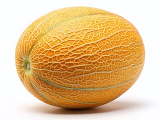 Juicy Orange Melon Isolated on White Background - Perfect for Food, Drink, and Summer Designs