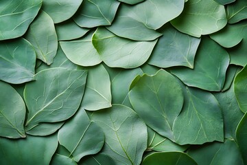 Obraz premium Green leaves background texture pattern fresh natural organic
