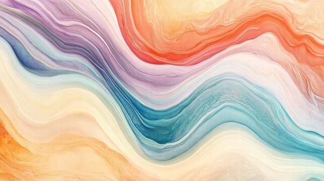 abstract fluid art painting swirling pastel colors