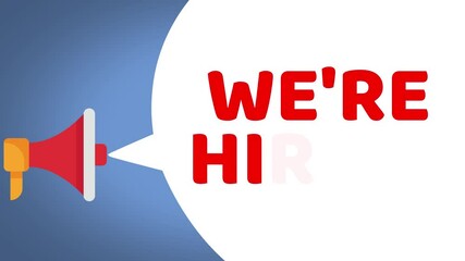 Exciting Career Opportunities, 4K Animation of a Dynamic Hiring Announcement with Engaging Visuals and a Clear Call to Action