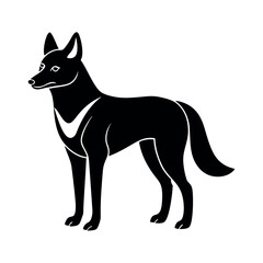 Australian Dingo Silhouette Vector Art