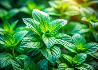 Lush Green Thai Herbs Long Exposure Photography - Vibrant Botanical Background