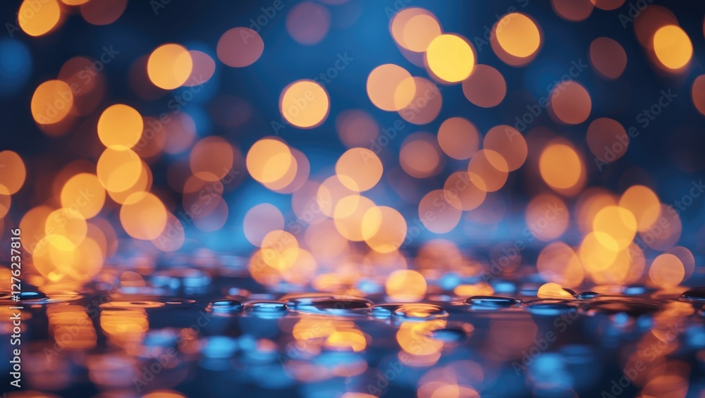 Poster bokeh lights background with circular blurs creating a dreamy atmosphere ideal for text overlays or 