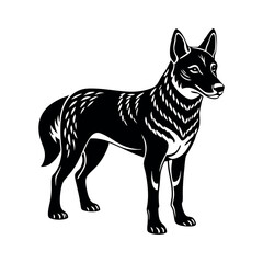 Simple and Elegant Dingo Silhouette Vector Designs