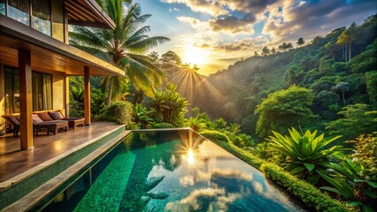 Luxury Tropical Villa Infinity Pool Jungle Rainforest Getaway Vacation Home