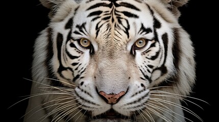 Naklejka premium close tiger white