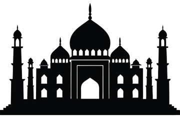 taj mahal silhouette