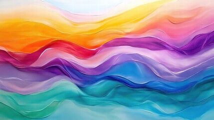 Fototapeta premium colorful abstract wave painting