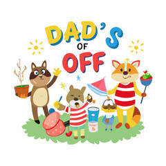 Cute Father's Day Vector: 'Dad's Day Off' Fun Typography