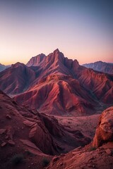 Naklejka premium sunrise in the mountains