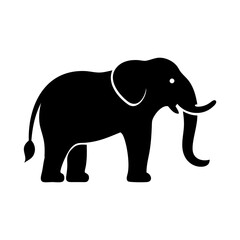 Fototapeta premium Majestic Elephant Icon: African and Asian Elephant Design