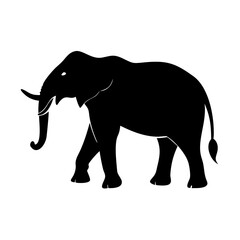 Fototapeta premium Wildlife Conservation Symbol: Elephant Graphic Vector