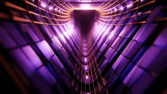 3d Rendering of purple Cosmic Wormhole Funne Funnel Shaped Tunnel For Travel Between Cyberspaces