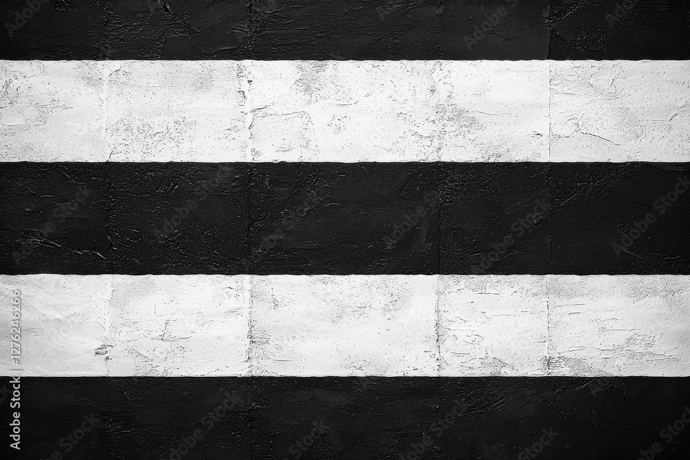 Poster abstract black and white stripe pattern with visible brush strokes creating a textured background, a