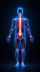Vagus Nerve Stimulation - Blue Anatomical Illustration