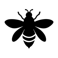 Stylish Bee Silhouette Vector for Creative Designs"