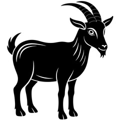 High-Quality Black Goat Silhouette for Designers"
