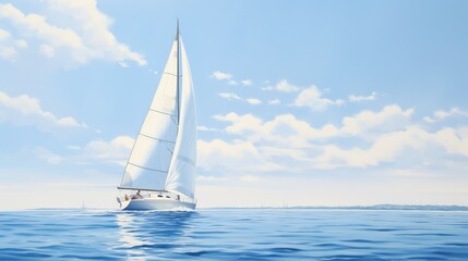 Obraz premium sails blue and white