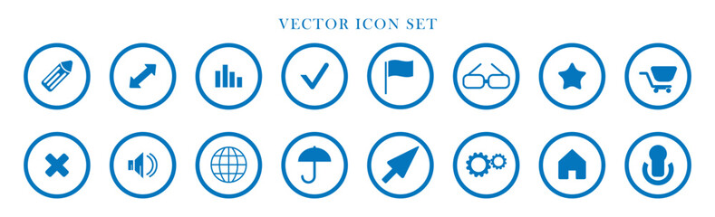 User Interface Universal Solid Icon Set. Icons are Suitable for Web Page, Mobile App, UI, UX and GUI design. Business icon set. Vector. Illustration.