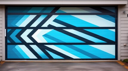 abstract garage door graphic