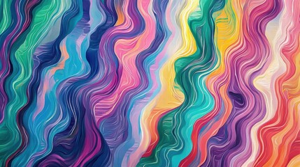 Obraz premium colorful abstract wave painting