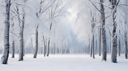 forest trees winter
