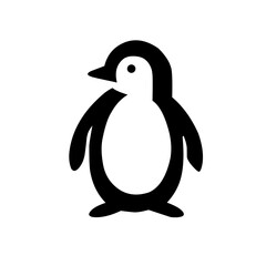 Simple penguin silhouette logo