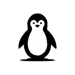 Simple penguin silhouette logo