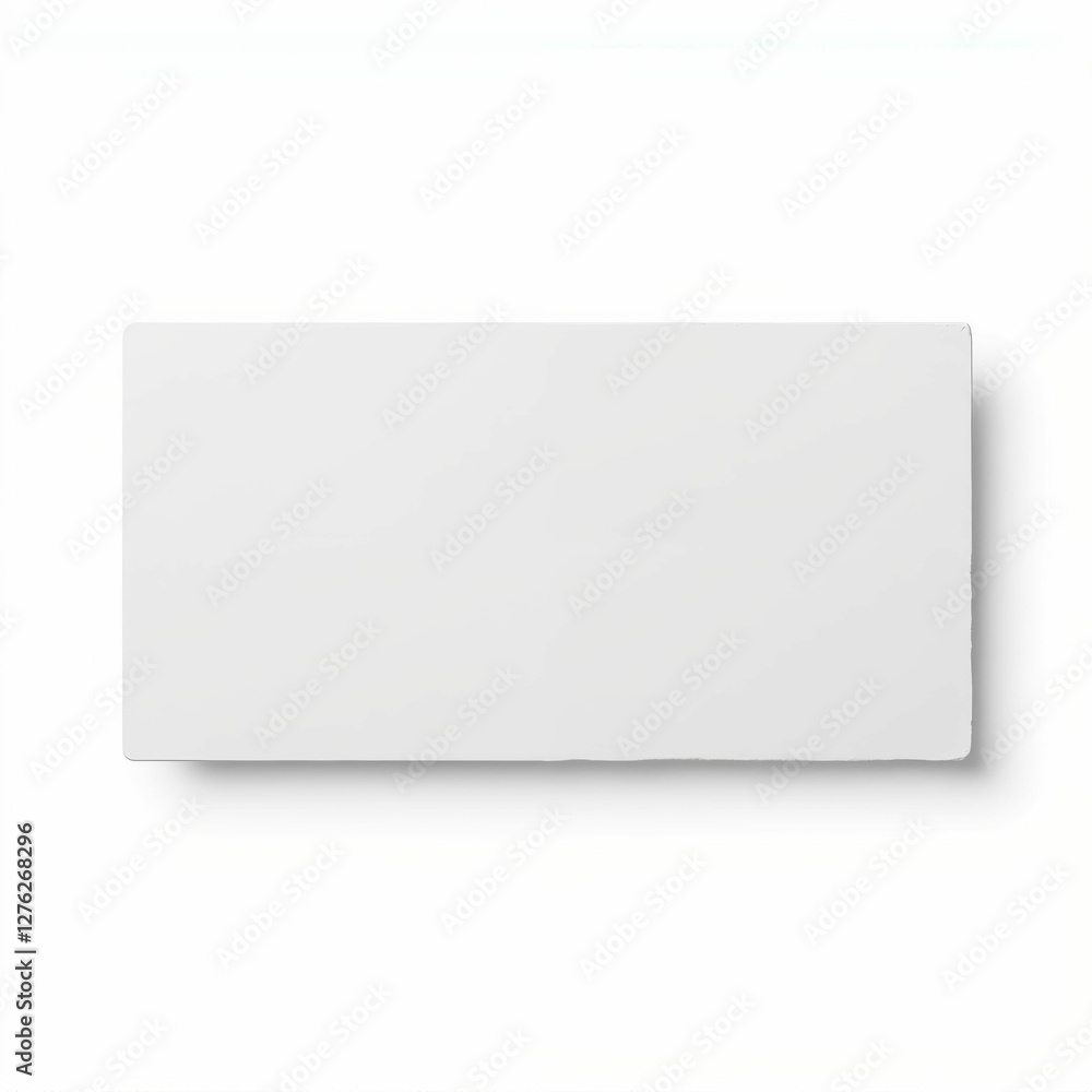 Aufkleber pristine white rectangle flat lay isolated on clean backdrop for creative graphic design use