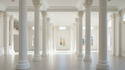 Naklejka premium grandeur white plaster