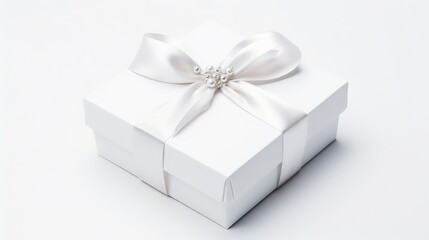 Fototapeta premium simple gift box white background