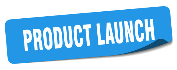 product launch sticker. product launch label