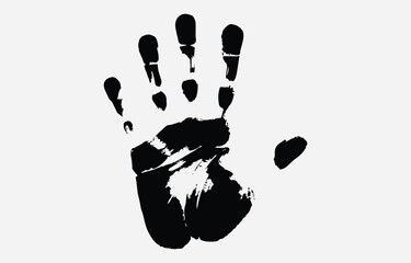 Handprint vector art Illustration Isolated on white background