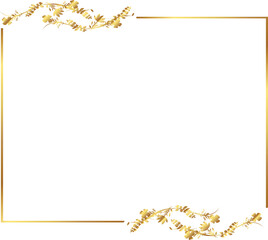 gold frame for text vector illustration