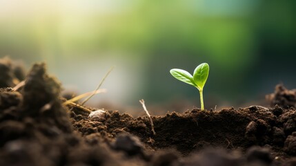 Fototapeta premium sprout plant in soil
