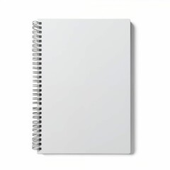 Blank White Spiral Notebook for Writing and Drawing Open Stationary Product Ready for Text Insertion