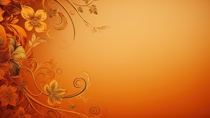 intricate orange gold background