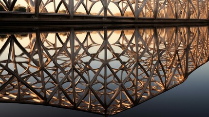 Fototapeta premium symmetry metal reflection