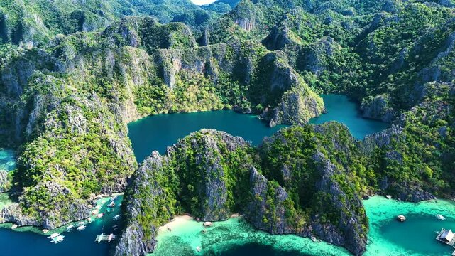 Barracuda Lake on Coron Island in the province of Palawan, Philippines.