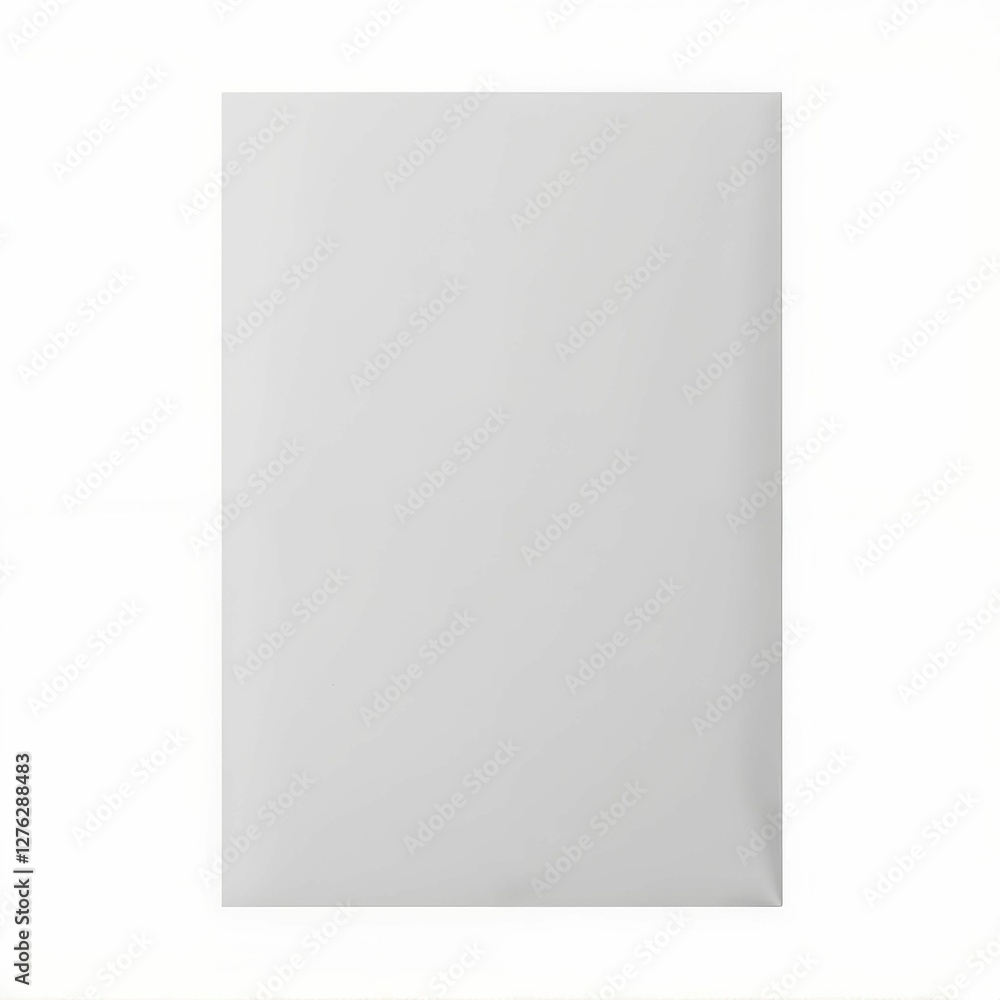 Poster blank white sheet paper ideal for text graphics or design elements on isolated neutral background si