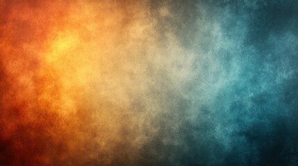 Abstract Gradient Background with Orange and Teal Smoke Effect