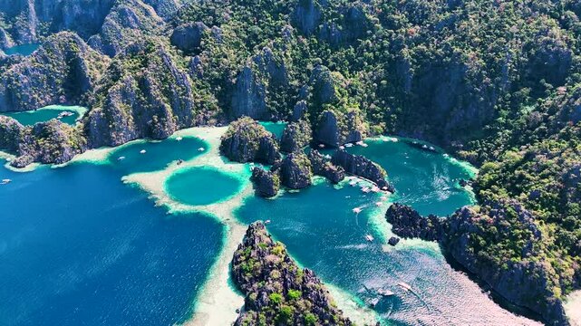 Twin Lagoon at Coron Island in the province of Palawan, Philippines.