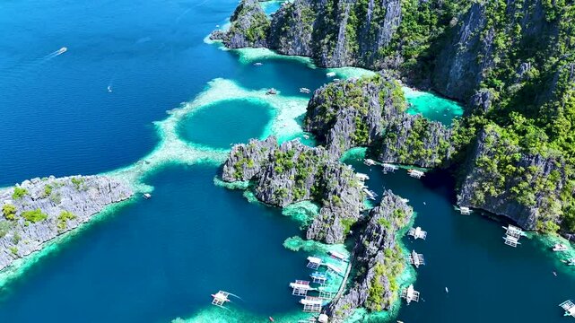 Twin Lagoon at Coron Island in the province of Palawan, Philippines.