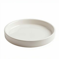 Circular Ceramic Plate Simplicity and Clean Aesthetic Tableware Essential for Dining Presentation