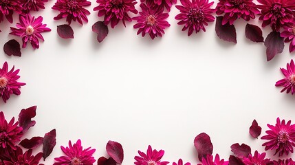 pink flowers frame